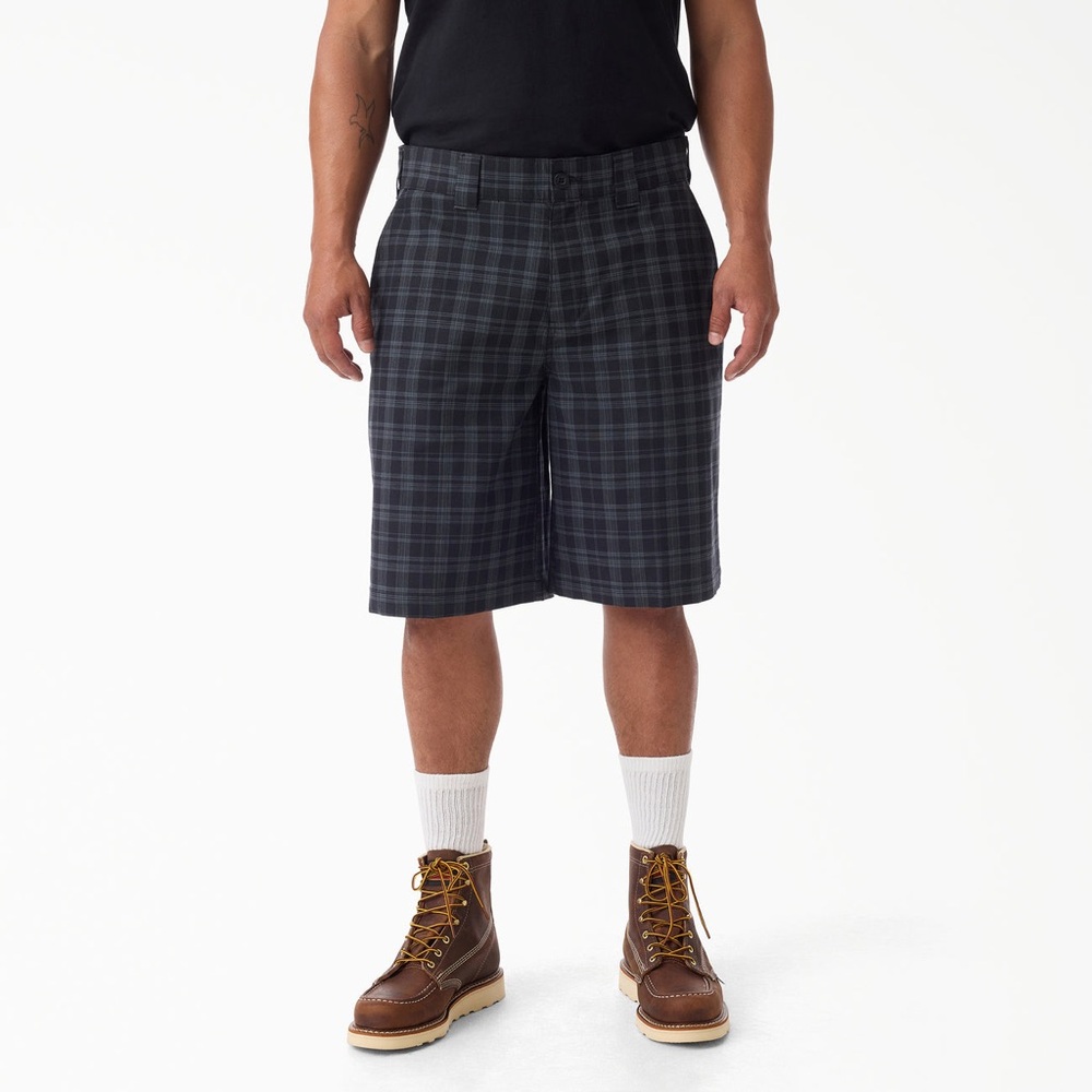 DICKIES Plaid Print Skateboarding Work Performance Shorts